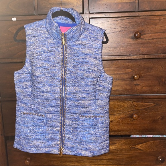NWT Lilly Pulitzer Noella Vest Blue Thistle Resort Boucle size large org. 278.00 - Picture 4 of 11